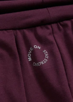 bonprix bonprix Pantalón deportivo ancho con cintura doblada morado intenso New