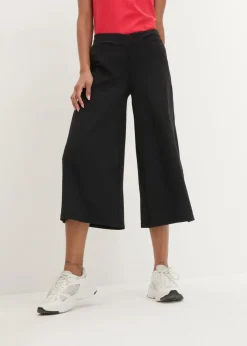 bonprix bonprix Pantalón deportivo hasta la pantorrilla de material de secado rápido Negro Sale