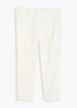 bonprix bonprix Pantalón ejecutivo de largo capri Blanco lana