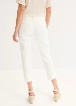 bonprix bonprix Pantalón ejecutivo de largo capri Blanco lana