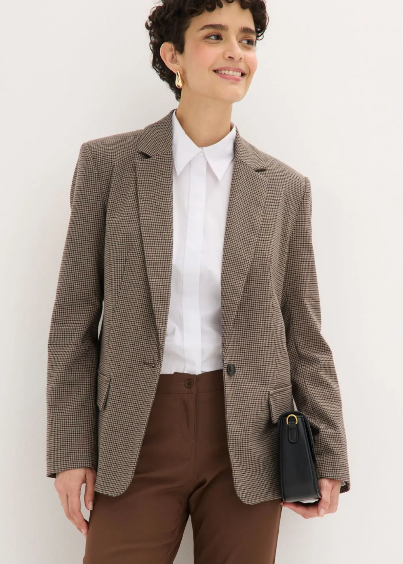 bonprix bonprix Pantalón elástico, bootcut marrón Online