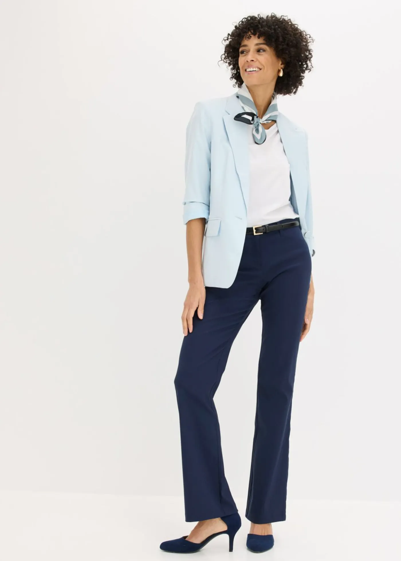 bonprix bonprix Pantalón elástico, bootcut Azul marino Best