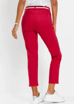 bonprix bonprix Pantalón elástico capri Granate