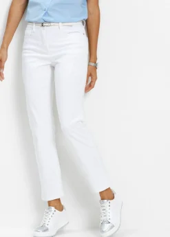 bonprix bonprix Pantalón elástico capri Blanco Clearance