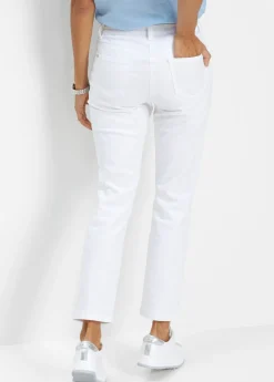 bonprix bonprix Pantalón elástico capri Blanco Clearance