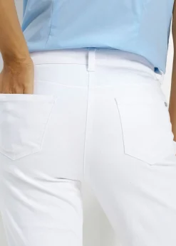 bonprix bonprix Pantalón elástico capri Blanco Clearance
