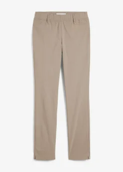 bonprix bonprix Pantalón elástico con cintura antideslizante Marrón grisáceo Discount