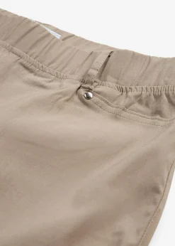 bonprix bonprix Pantalón elástico con cintura antideslizante Marrón grisáceo Discount