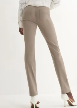 bonprix bonprix Pantalón elástico con cintura antideslizante Marrón grisáceo Discount