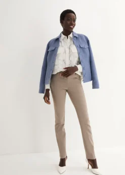 bonprix bonprix Pantalón elástico con cintura antideslizante Marrón grisáceo Discount
