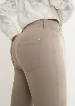 bonprix bonprix Pantalón elástico con cintura antideslizante Marrón grisáceo Discount
