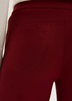 bonprix bonprix Pantalón elástico de bengalina Rojo rubí Hot