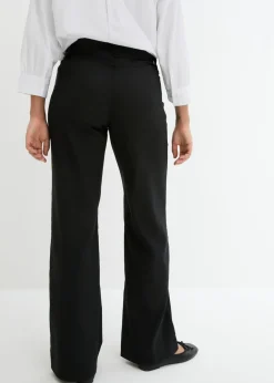 bonprix bonprix Pantalón elástico de bengalina con cintura cómoda Negro