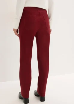 bonprix bonprix Pantalón elástico de bengalina Rojo rubí