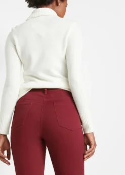 bonprix bonprix Pantalón elástico de corte slim rojo avellana