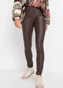 bonprix bonprix Pantalón elástico de mezcla de viscosa marrón Hot