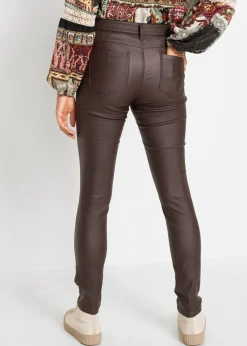 bonprix bonprix Pantalón elástico de mezcla de viscosa marrón Hot