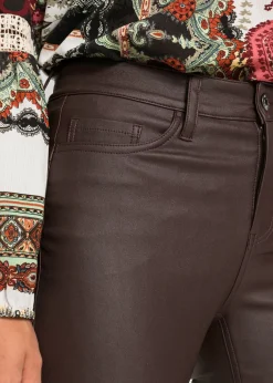 bonprix bonprix Pantalón elástico de mezcla de viscosa marrón Hot