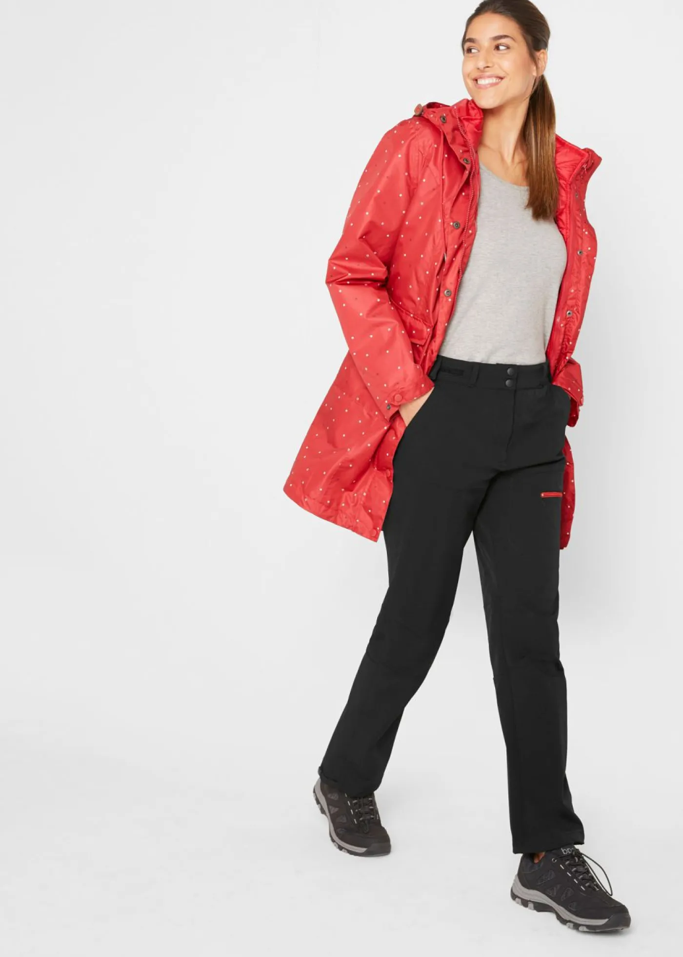 bonprix bonprix Pantalón elástico e impermeable de softshell con bolsillos Negro Best