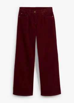 bonprix bonprix Pantalón estilo Marlene de pana rojo avellana New