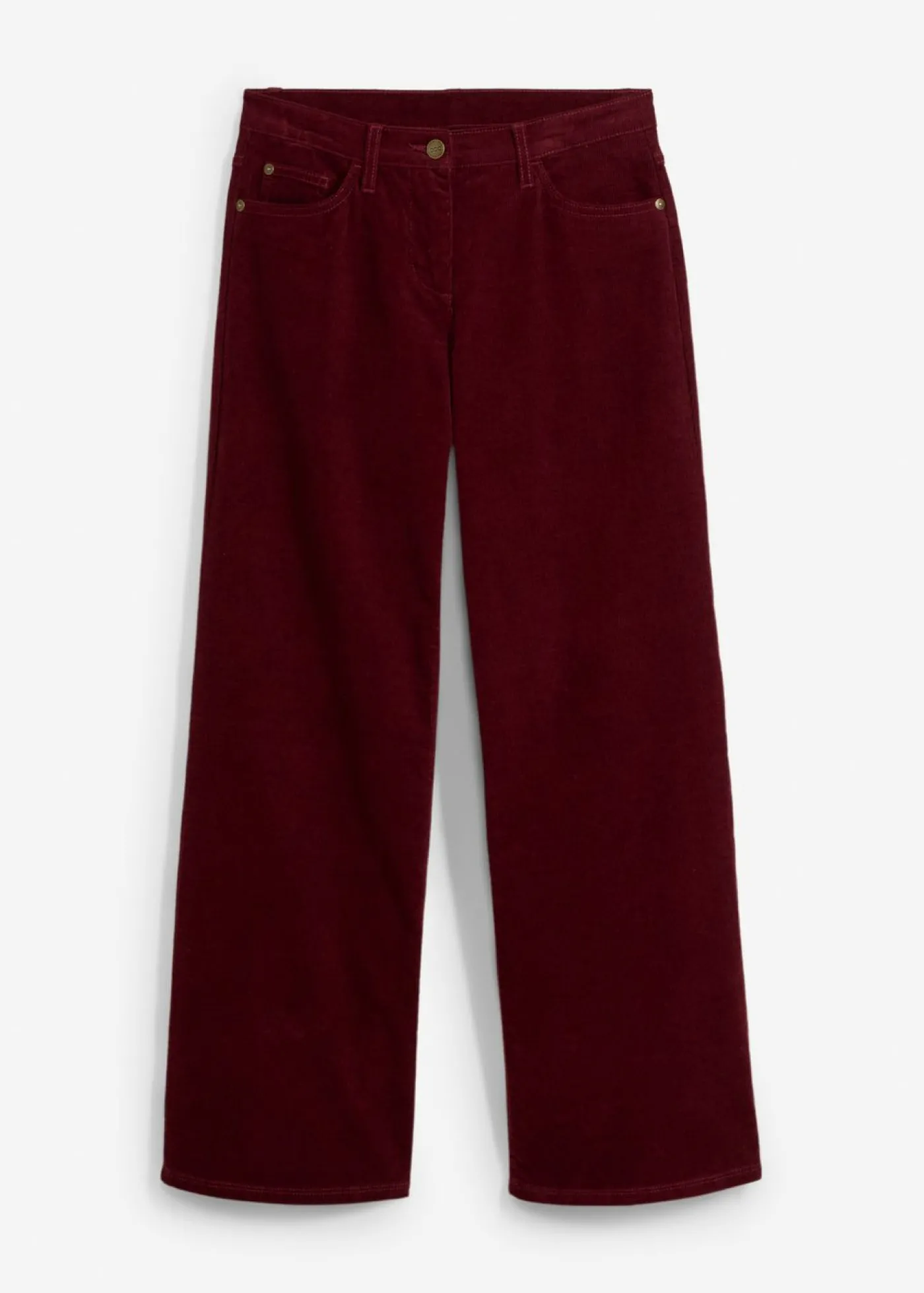 bonprix bonprix Pantalón estilo Marlene de pana rojo avellana New