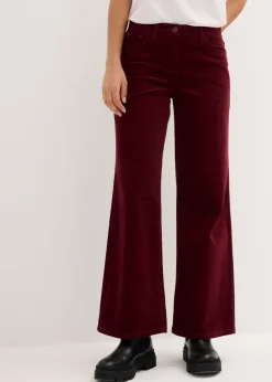bonprix bonprix Pantalón estilo Marlene de pana rojo avellana New