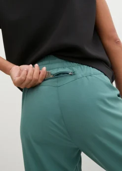 bonprix bonprix Pantalón funcional de largo capri y secado rápido Verde grisáceo Hot