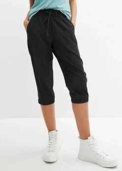 bonprix bonprix Pantalón funcional de largo capri y secado rápido Negro Clearance