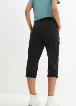 bonprix bonprix Pantalón funcional de largo capri y secado rápido Negro Clearance