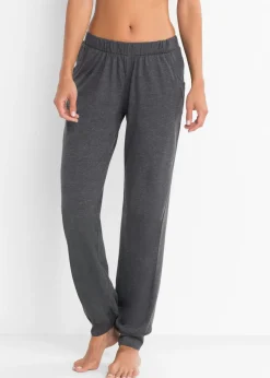 bonprix bonprix Pantalón largo de pijama (2 unidades) Antracita jaspeado-negro Online
