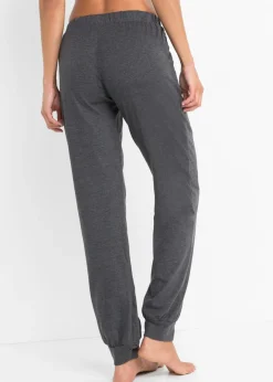 bonprix bonprix Pantalón largo de pijama (2 unidades) Antracita jaspeado-negro Online