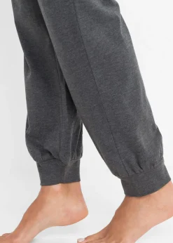bonprix bonprix Pantalón largo de pijama (2 unidades) Antracita jaspeado-negro Online