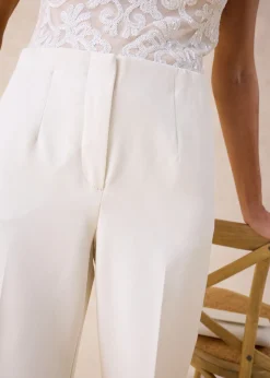 bonprix bonprix Pantalón Marlene Blanco lana Discount
