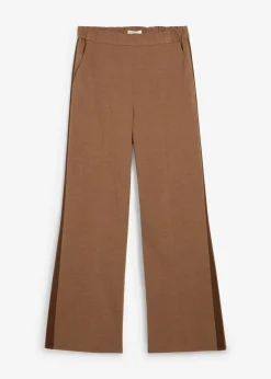 bonprix bonprix Pantalón Marlene con aspecto de lana marrón pimienta moteado Sale