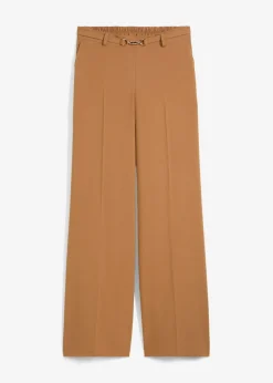 bonprix bonprix Pantalón Marlene con cinturón decorativo Marrón moka Best