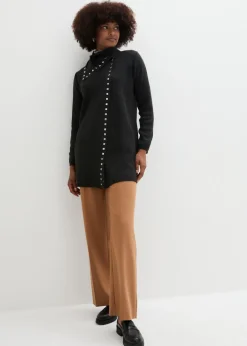 bonprix bonprix Pantalón Marlene con cinturón decorativo Marrón moka Best