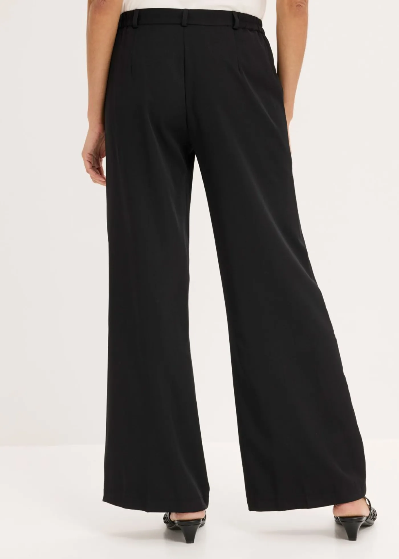 bonprix bonprix Pantalón Marlene con cinturilla cómoda Negro