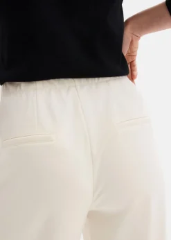 bonprix bonprix Pantalón Marlene de cómodo tejido Punto di Roma blanco perla Best