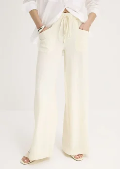 bonprix bonprix Pantalón Marlene de crepé ligero Beige natural Best