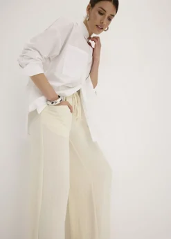 bonprix bonprix Pantalón Marlene de crepé ligero Beige natural Best
