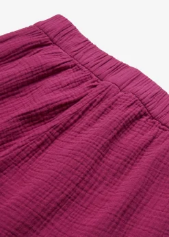 bonprix bonprix Pantalón Marlene de muselina de algodón Violeta New