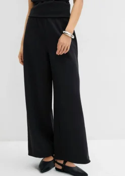 bonprix bonprix Pantalón Marlene de piqué Negro Online