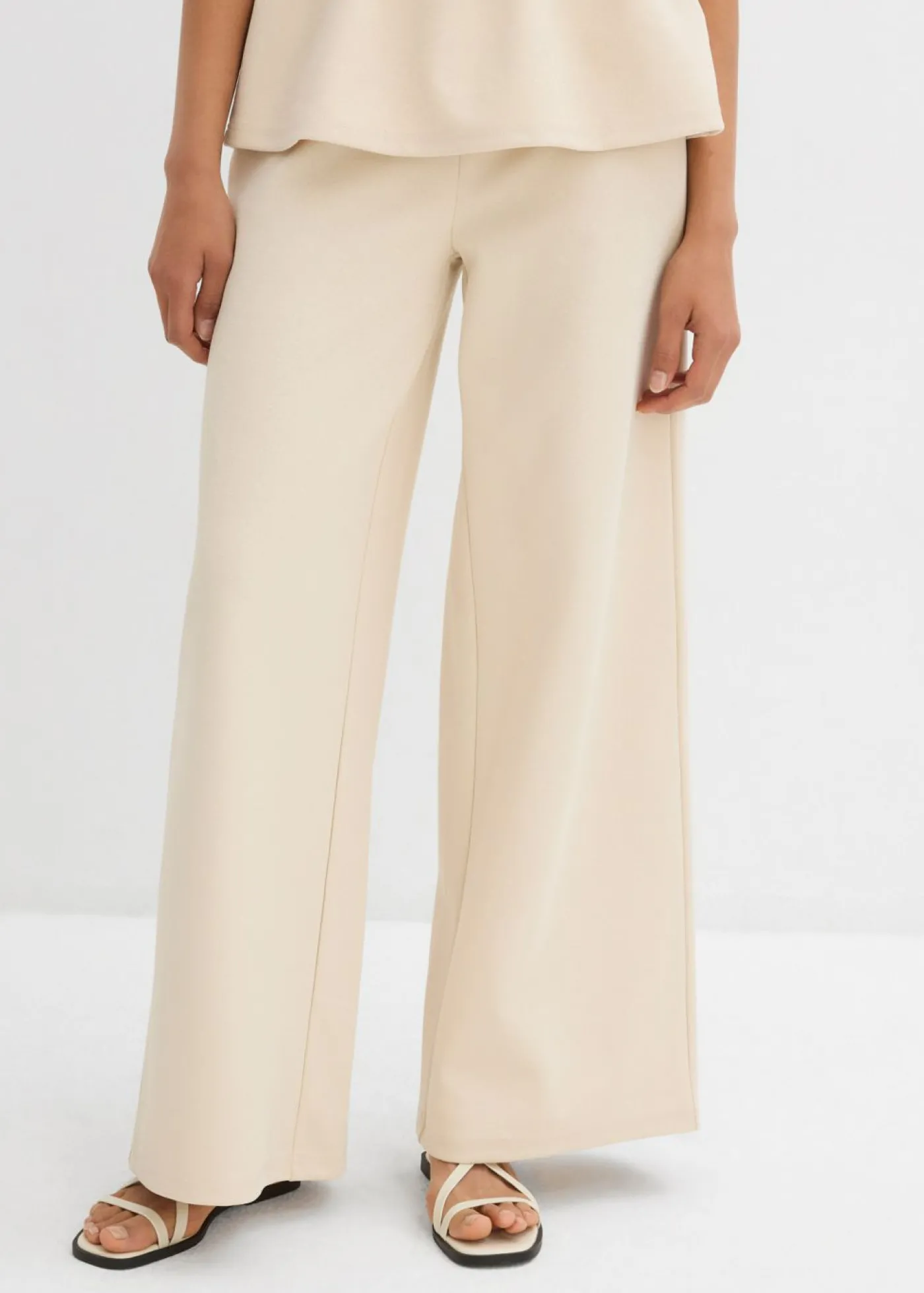 bonprix bonprix Pantalón Marlene de piqué gris guijarro Sale