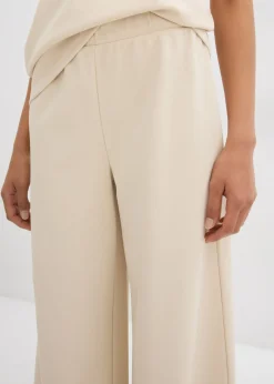 bonprix bonprix Pantalón Marlene de piqué gris guijarro Sale