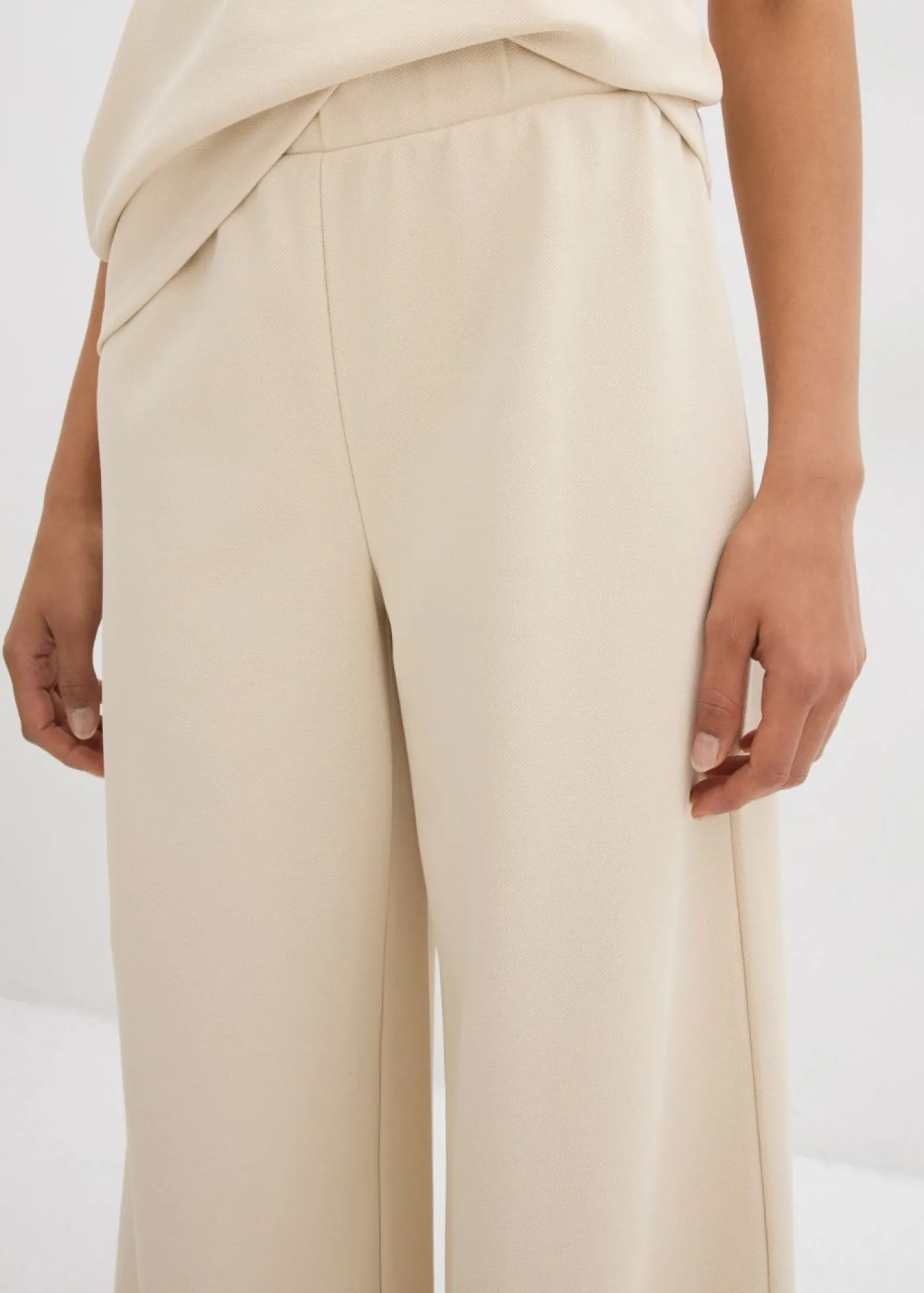 bonprix bonprix Pantalón Marlene de piqué gris guijarro Sale