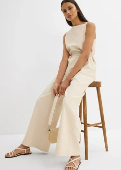 bonprix bonprix Pantalón Marlene de piqué gris guijarro Sale