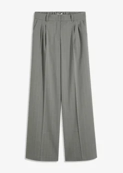 bonprix bonprix Pantalón Marlene de raya diplomática gris-beige con rayas Discount