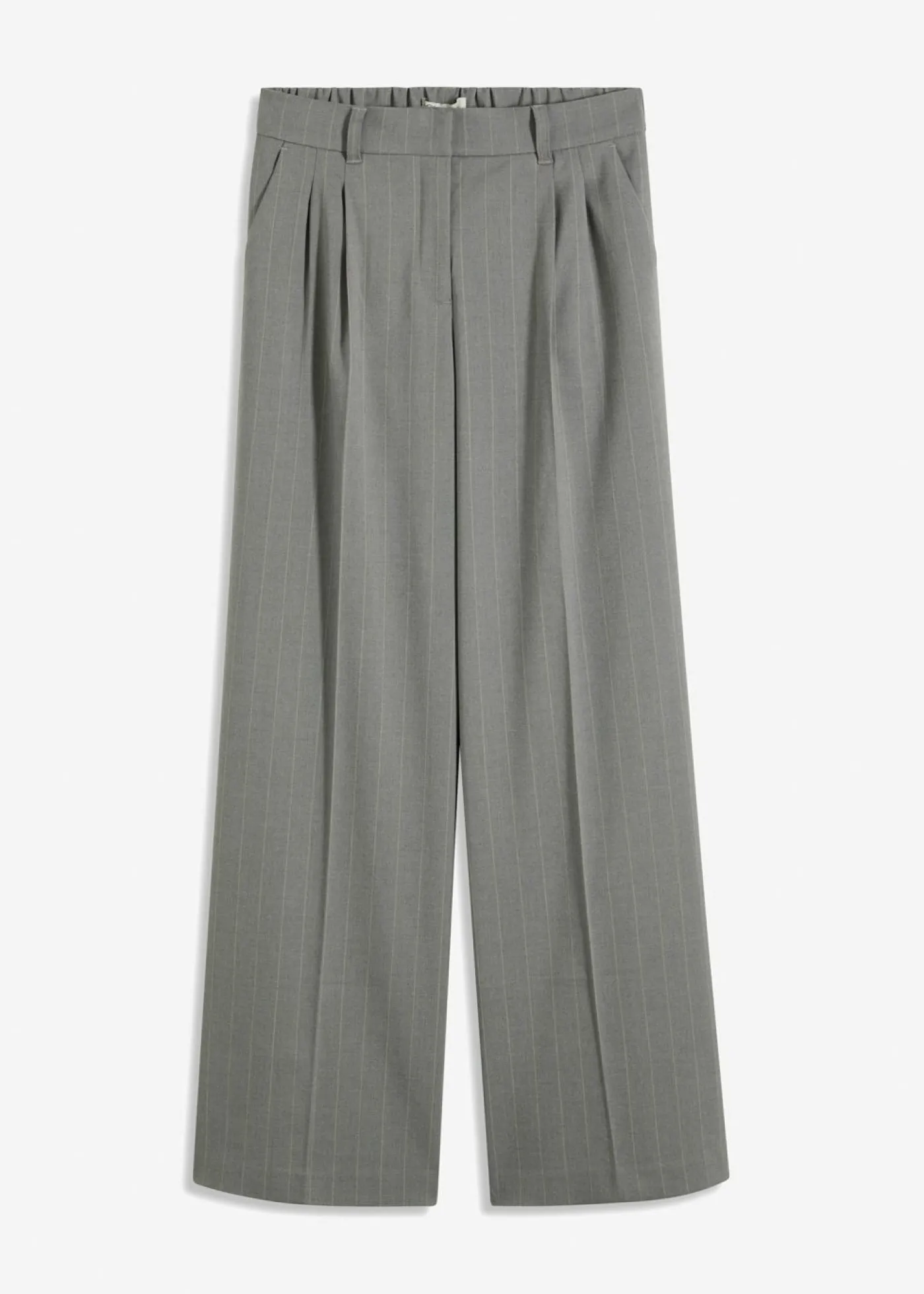bonprix bonprix Pantalón Marlene de raya diplomática gris-beige con rayas Discount