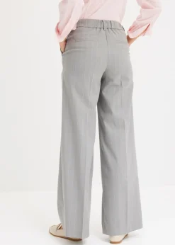 bonprix bonprix Pantalón Marlene de raya diplomática gris-beige con rayas Discount