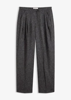 bonprix bonprix Pantalón Marlene de suave mezcla de viscosa Gris jaspeado Clearance